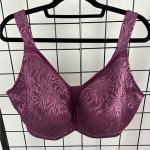 Wingslove Full Figure Wirefree Deep Purple bra 44H NWT